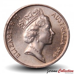 AUSTRALIE - PIECE de 1 Cent - Marsupial - Elizabeth II (3°effigie) - 1989