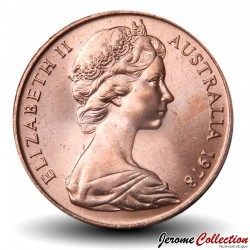 AUSTRALIE - PIECE de 2 Cents - Elizabeth II (2e effigie) - Dragon d'Australie - 1978