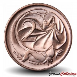 AUSTRALIE - PIECE de 2 Cents - Elizabeth II (2e effigie) - Dragon d'Australie - 1975