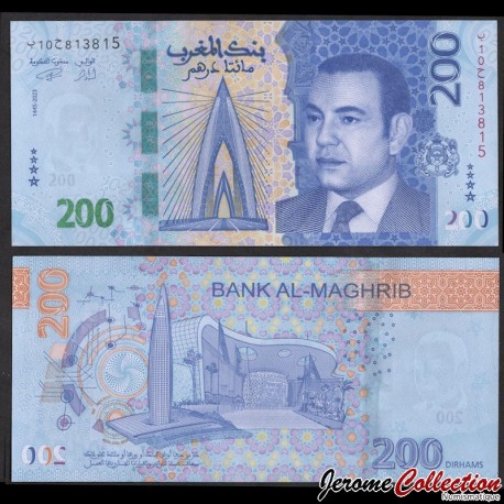 MAROC - Billet de 200 Dirhams - Aéroport international de "Marrakech Menara" - 2023 – P82 – JeromeCollection