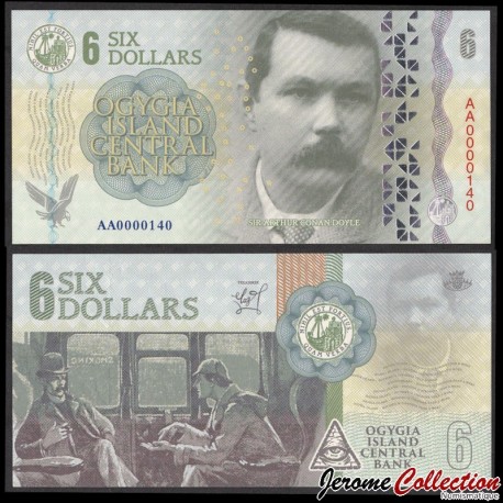OGYGIA ISLAND - Billet de 6 Dollars - Sir Arthur Conan Doyle - 2019
