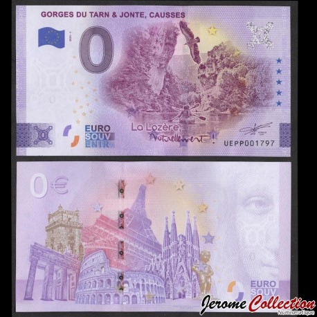 BILLET TOURISTIQUE - ZERO 0 EURO - Gorges du Tarn & Jonte, Causses - La Lozère Naturellement - UEPP - 2023-1 – N359927