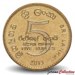 SRI LANKA - PIECE de 5 Roupies - Armoiries du Sri Lanka - 2013 – km148 – JeromeCollection