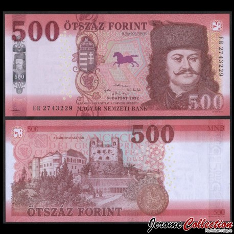 HONGRIE - Billet de 500 Forint - Château Sárospatak - 2022 – P202b – JeromeCollection