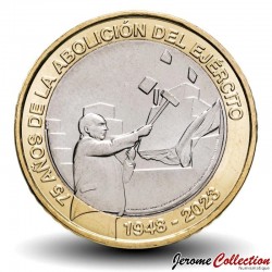 COSTA RICA - PIECE de 500 Colones - Bimétal - 75 ans de l'abolition de l'armée costaricienne - 2023 – Km243 –