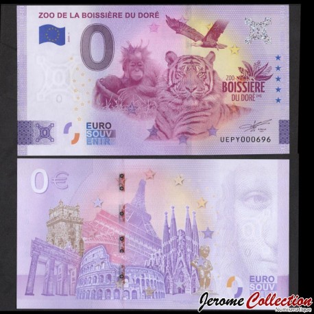 BILLET TOURISTIQUE - ZERO 0 EURO - FRANCE - ZOO DE LA BOISSIÈRE DU DORÉ - UEPY - 2024-1 – N400660 – JeromeCollection
