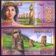ILE DE PAQUES - RAPA NUI - Billet de 2500 Rongo - Prêtresse tribale et statues Moai - 01.12.2011 – N374535 –