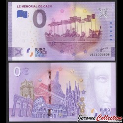 BILLET TOURISTIQUE - ZERO 0 EURO - Mémorial de Caen - Barge et drapeaux - UECS - 2022-6 – N321402 – JeromeCollection