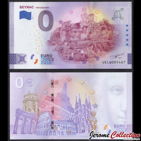BILLET TOURISTIQUE - ZERO 0 EURO - FRANCE - BEYNAC - PERIGORD NOIR - UELW - 2023-1 – N378956 – JeromeCollection