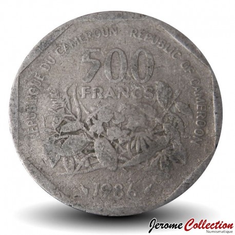 CAMEROUN - PIECE de 500 FRANCS - 1986 – Km23 – JeromeCollection