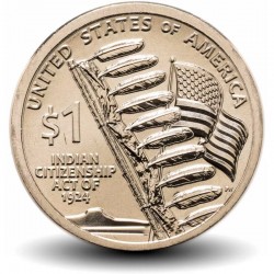 ETATS UNIS / USA - PIECE de 1 Dollar - Native american / Sacagawea - Indian Citizenship Act of 1924 - D - 2024 – Km799