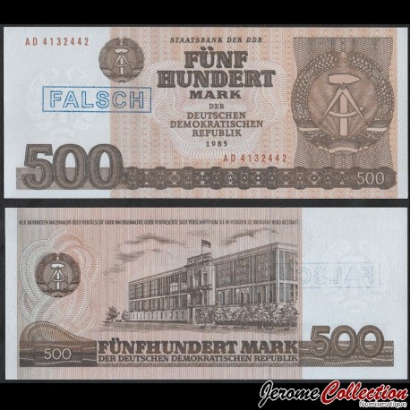 ALLEMAGNE DE L'EST / DDR / RDA - FAUX Billet de 500 Mark - Conseil d'État - 1985 – P33 – JeromeCollection