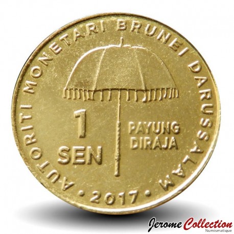 BRUNEI - PIECE de 1 Sen - Jubilé d'or - 50e anniversaire de l'accession au trône - 2017 – Km95 – JeromeCollection