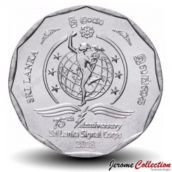 SRI LANKA - PIECE de 10 Roupies - 75ème anniversaire du Sri Lanka Signals Corps - 2018