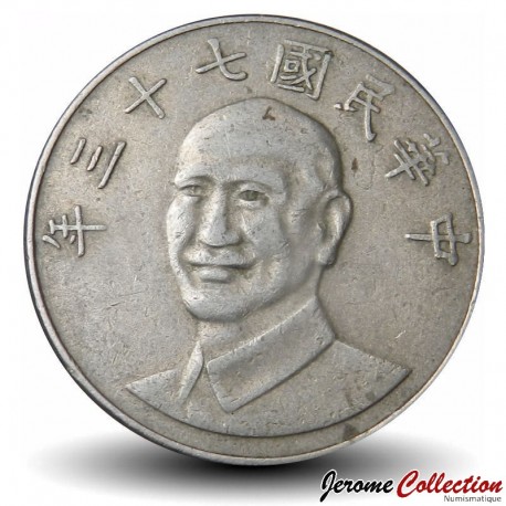 TAIWAN - PIECE de 10 Yuan - Chiang Kai-Shek - 年三十七國民華中 - 1984 – Y553 – JeromeCollection