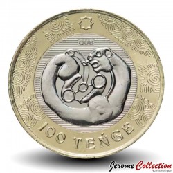 KAZAKHSTAN - 100 Tenge - Style Sakas - Barres bouclées - 2022 – Km549 – JeromeCollection