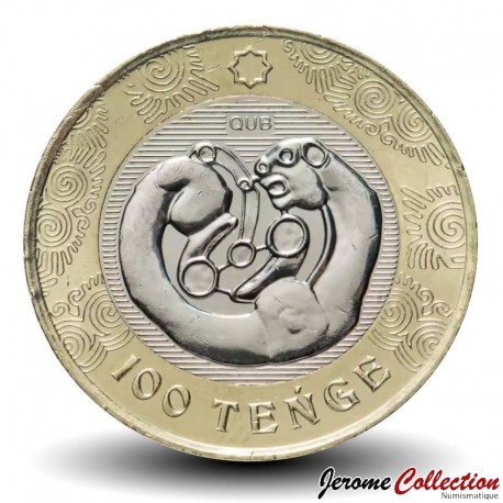 KAZAKHSTAN - 100 Tenge - Style Sakas - Barres bouclées - 2022 – Km549 – JeromeCollection