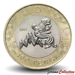 KAZAKHSTAN - 100 Tenge - Style Sakas - Panthère des neiges - 2022 – Km553 – JeromeCollection