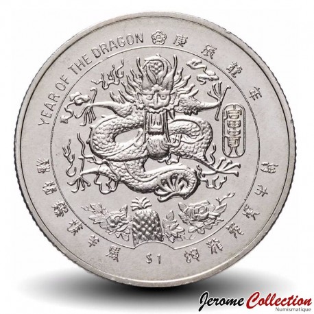 LIBERIA - PIECE de 1 Dollar - Année du Dragon - 2000 – Km612 – JeromeCollection