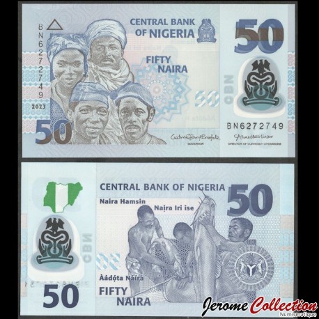 NIGERIA - Billet de 50 Naira - Pêcheurs - 2023 – P40m – JeromeCollection