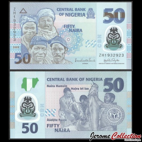 NIGERIA - Billet de 50 Naira - Pêcheurs - 2009 – P40a3 – JeromeCollection
