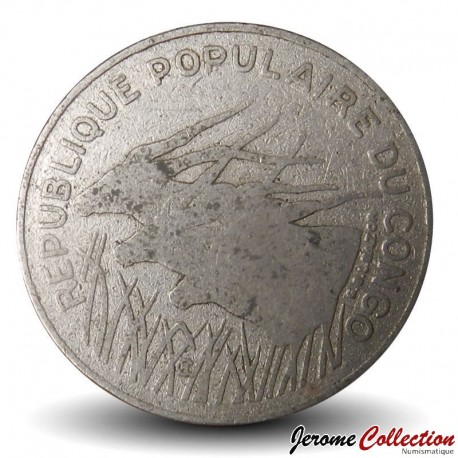 CONGO - PIECE de 100 FRANCS - Elands de Derby - 1975 – Km2 – JeromeCollection