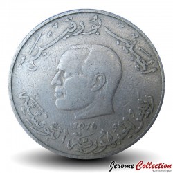 TUNISIE - PIECE de 1 Dinar - FAO - Président Bourguiba - 1976