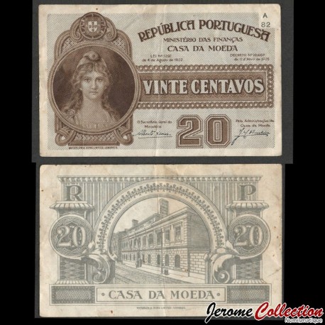 PORTUGAL - Billet de 20 Centavos - 1925 – P102 – JeromeCollection
