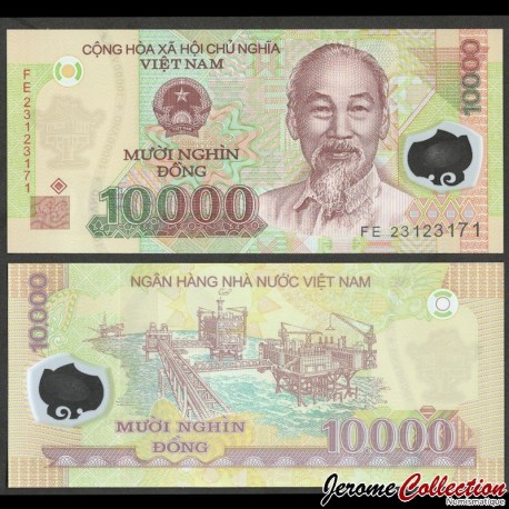 VIETNAM - Billet de 10000 Dong - Polymer - 2023 – P119o – JeromeCollection