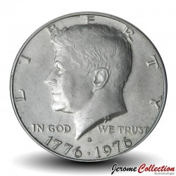 ETATS UNIS / USA - PIECE de 50 Cents - Bicentenaire de l'indépendance - D - 1976
