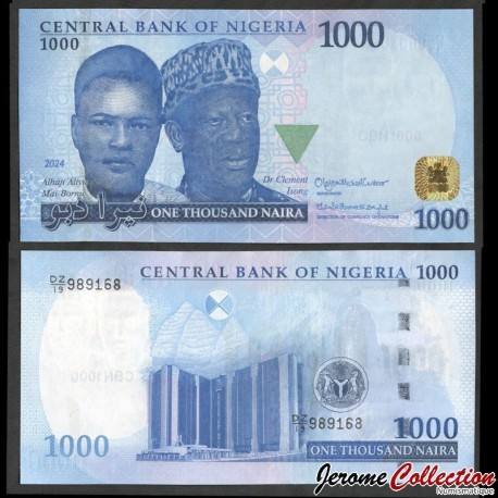 NIGERIA - Billet de 1000 Naira - Alhaji Aliyu Mai-Bornu et Dr. 
