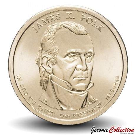 ETATS UNIS / USA - PIECE de 1 Dollar - Série Présidents: 11 - James K. 