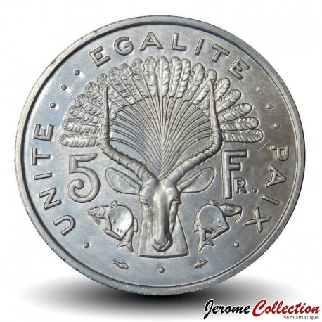DJIBOUTI - PIECE de 5 Francs - Antilope - 1991 – JeromeCollection