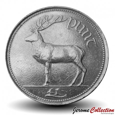 IRLANDE - PIECE de 1 Livre - Cerf - 1990 – Km27 – JeromeCollection