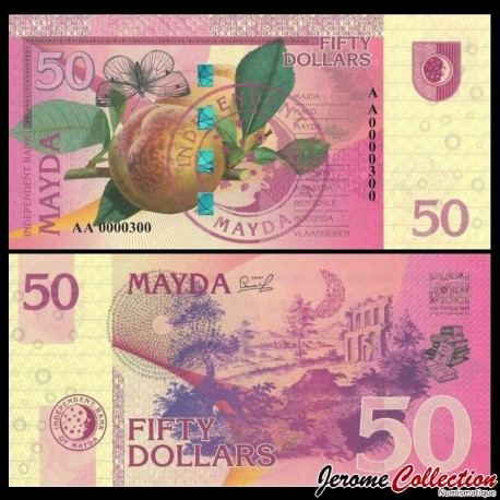 MAYDA - Billet de 50 Dollars - Pomme / Papillon - 2017 – 0050 – JeromeCollection