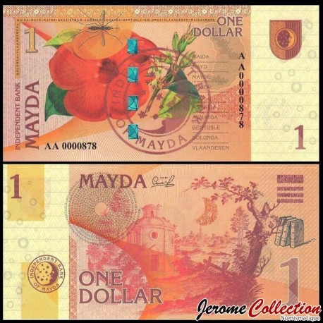 MAYDA - Billet de 1 Dollar - Fleurs / Moustique - 2017 – 0001 – JeromeCollection