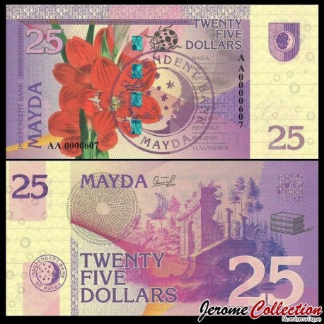MAYDA - Billet de 25 Dollars - Fleurs / Coccinelle - 2017 – 0025 – JeromeCollection