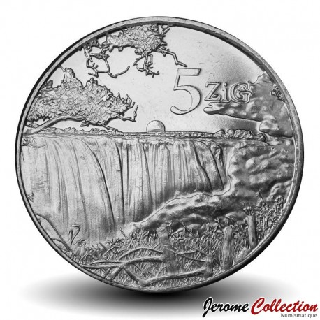 ZIMBABWE - PIECE de 5 Zig - Chutes Victoria - 2024 – N412923 – JeromeCollection