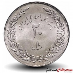 IRAN - PIECE de 20 Rials - 1400ème Anniversaire de l'Hégire de Mahomet - 1979