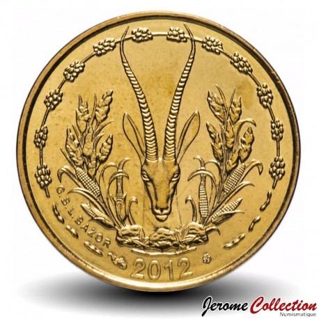ETATS DE L'AFRIQUE DE L'OUEST - BCEAO - PIECE de 5 FRANCS - Tête de gazelle des sables - 2012 – Km2a – JeromeCollection