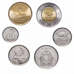 CANADA - SET / LOT de 6 PIECES de 5 10 25 50 Cents - 1 2 Dollars - Roi CHARLES III - 2024 – Km 3334 3335 3336 3337 3338