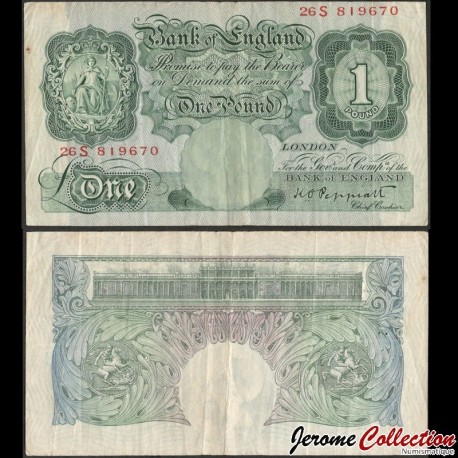 ROYAUME UNI - Billet de 1 Pound - Britannia - 1934 / 1948 – P363c – JeromeCollection