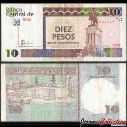 CUBA - Billet de 10 Pesos Convertibles - Statue de Máximo Gómez - 2006