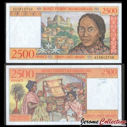 MADAGASCAR - Billet de 2500 Francs / 500 Ariary - Palais de la Reine - 1998