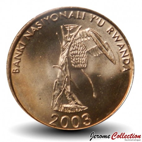 RWANDA - PIECE de 10 Francs - Plant de Banane - 2003 – Km24 – JeromeCollection
