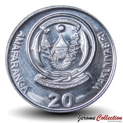 RWANDA - PIECE de 20 Francs - Plan de café - 2003