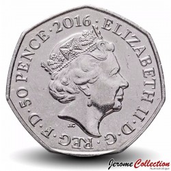 ROYAUME UNI - PIECE de 50 Pence - Pierre Lapin / Peter Rabbit - 2016