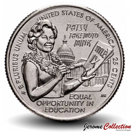 ETATS UNIS / USA - PIECE de 25 Cents - American Women Quarters - Patsy Takemoto Mink - S - 2024 – Km790 –