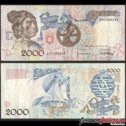 PORTUGAL - Billet de 2000 Escudos - Bartolomeu Dias - 16.07.1991