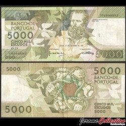 PORTUGAL - Billet de 5000 Escudos - Antero de Quental - 31.10.1991